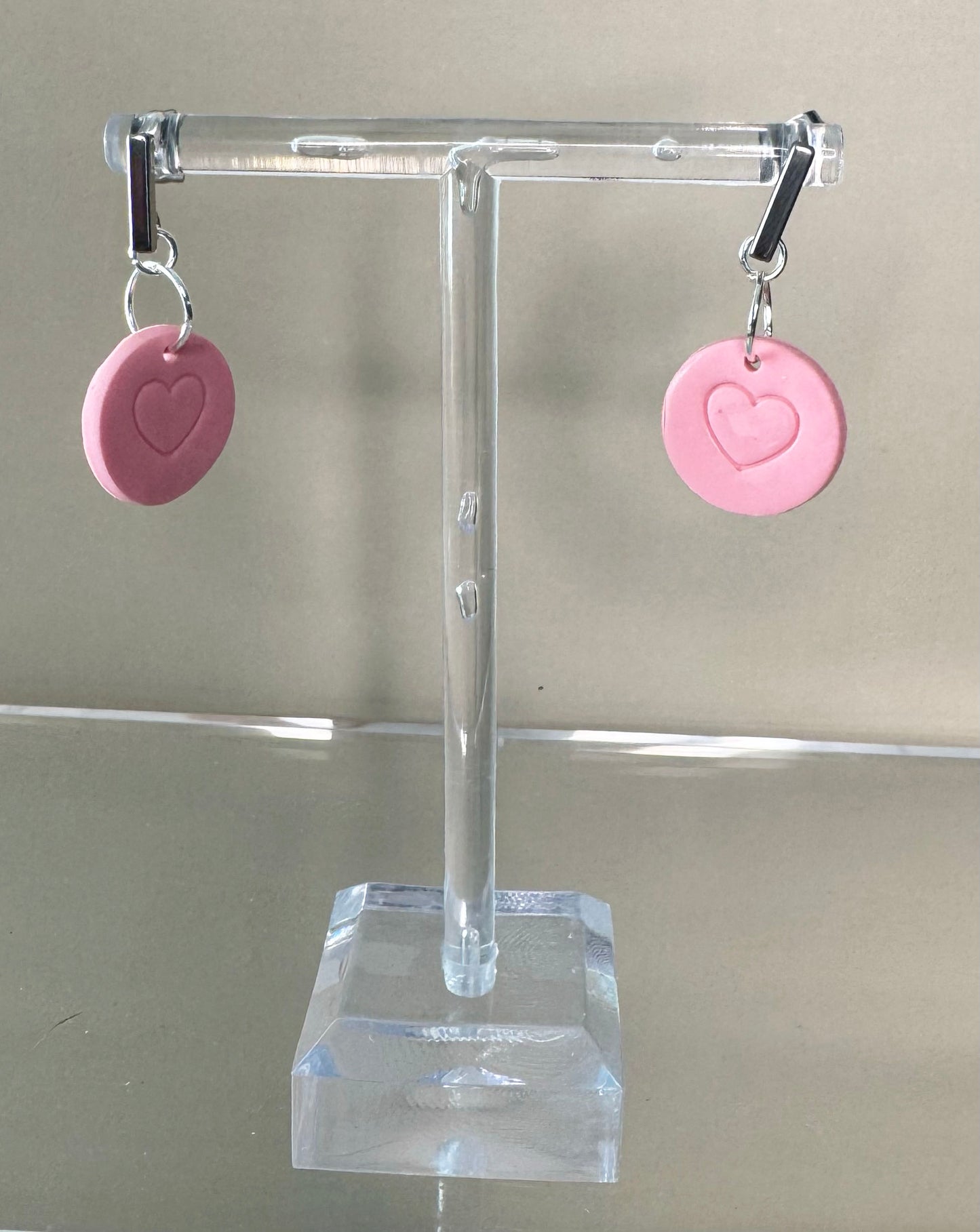 Candy Heart Earrings – Pastel Polymer Clay Collection