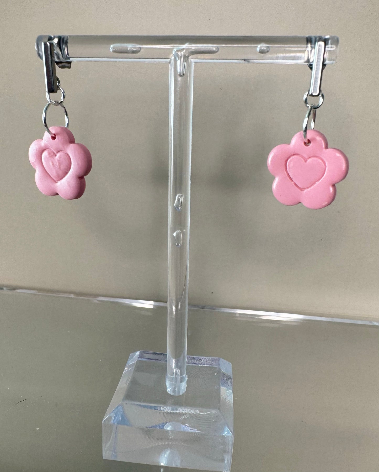 Candy Heart Earrings – Pastel Polymer Clay Collection