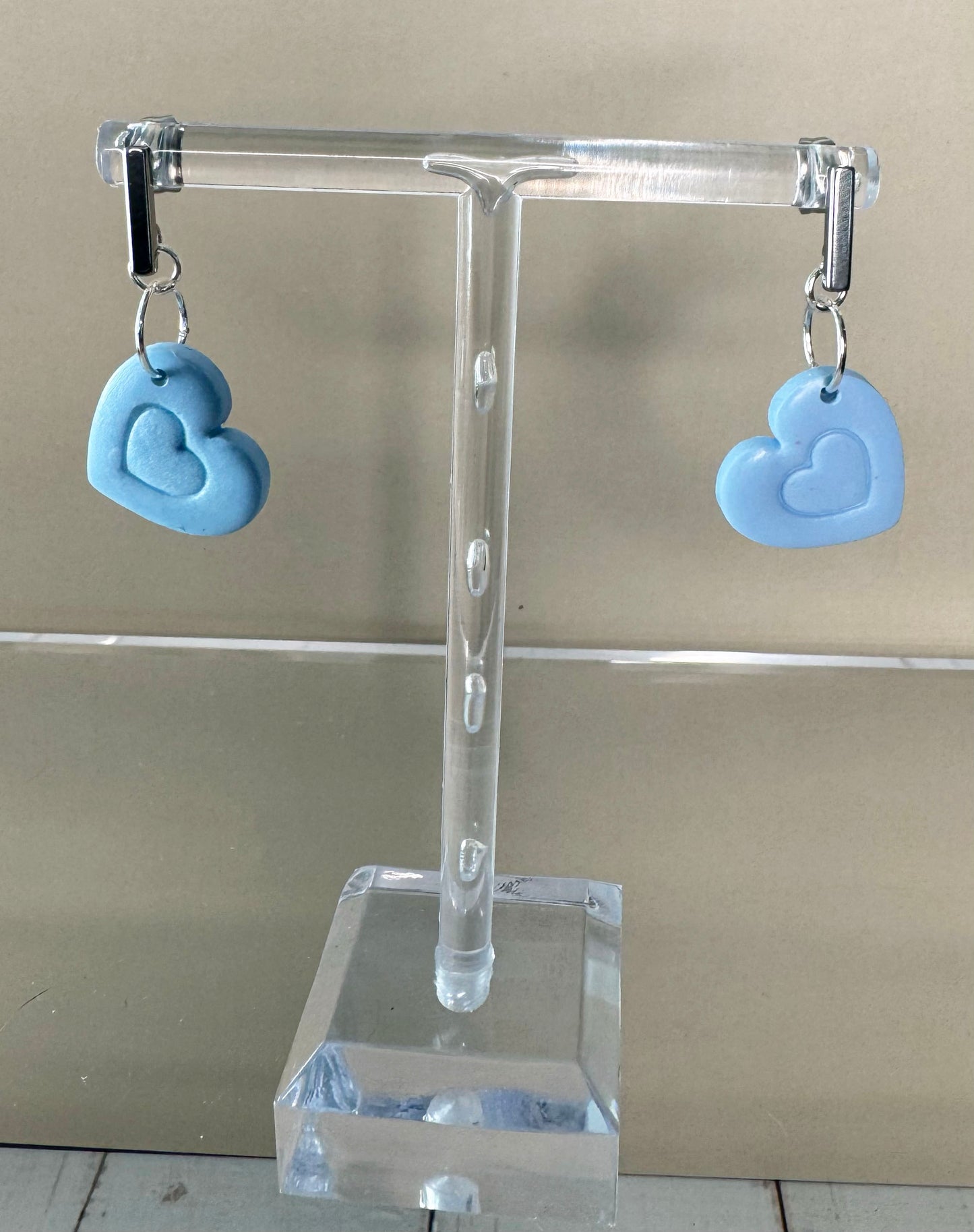 Candy Heart Earrings – Pastel Polymer Clay Collection