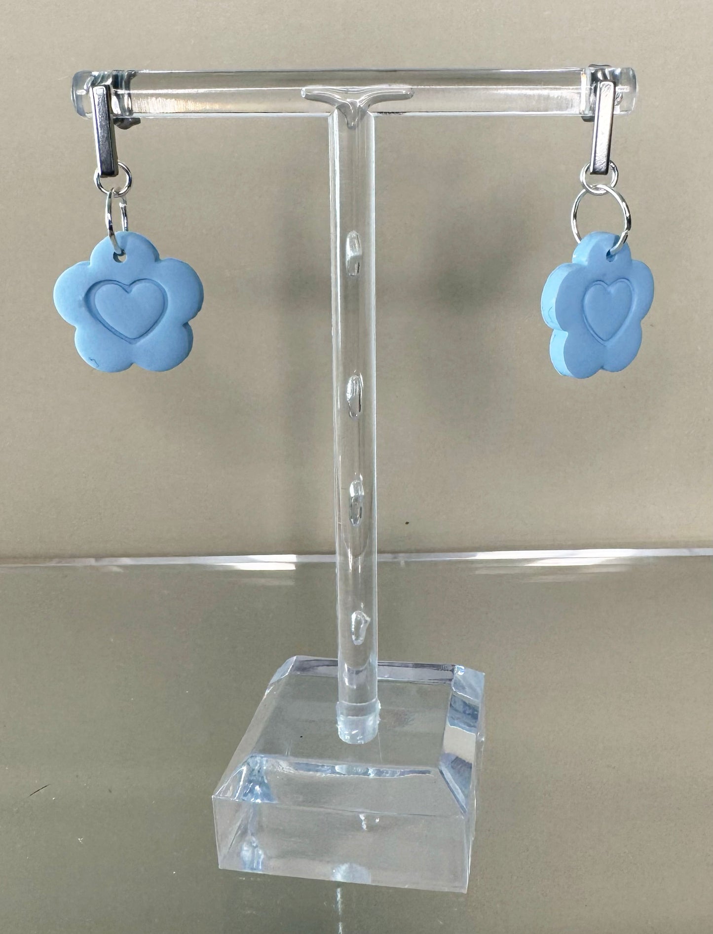 Candy Heart Earrings – Pastel Polymer Clay Collection