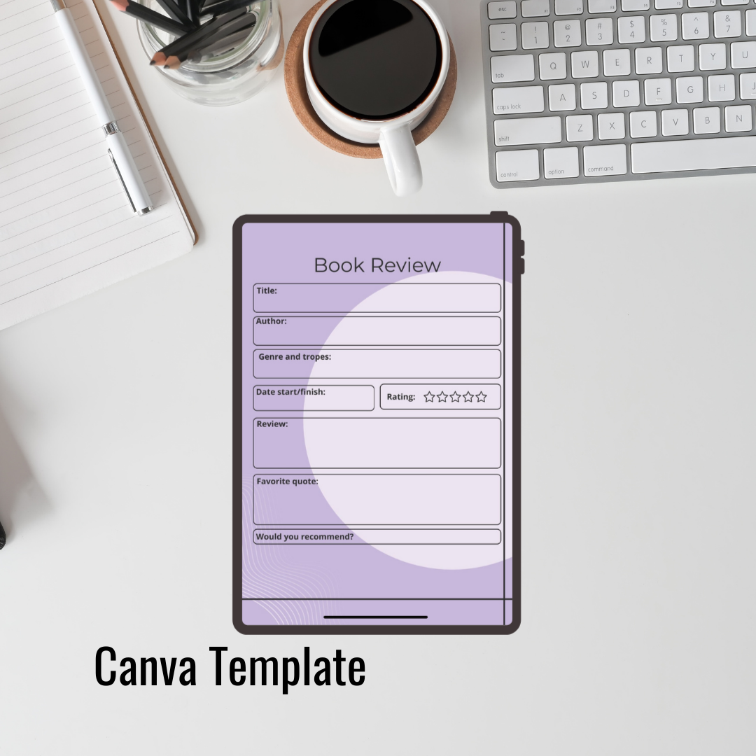 Booked & Busy Reading Journal – Cozy Cottage / Modern / Vintage | Printable PDF & Canva Template