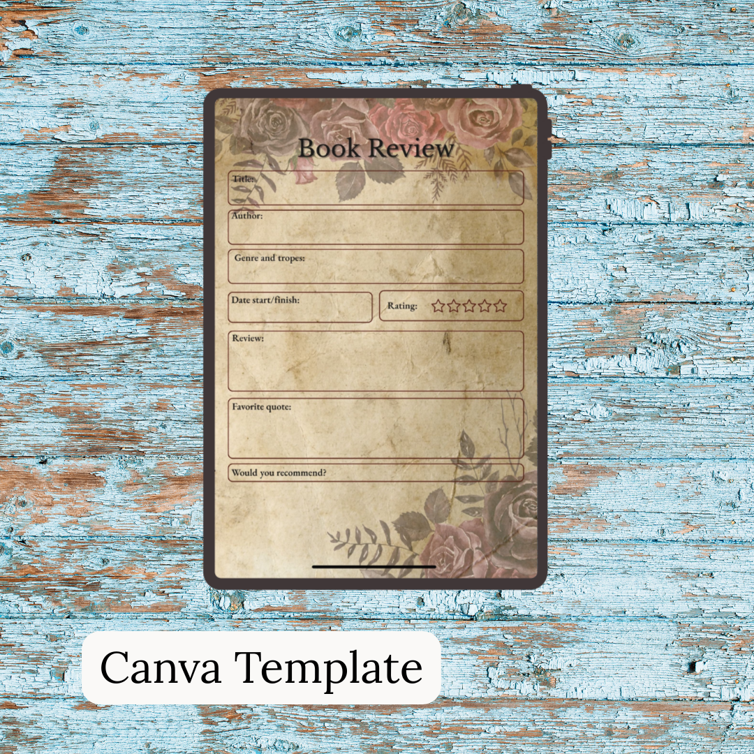 Booked & Busy Reading Journal – Cozy Cottage / Modern / Vintage | Printable PDF & Canva Template
