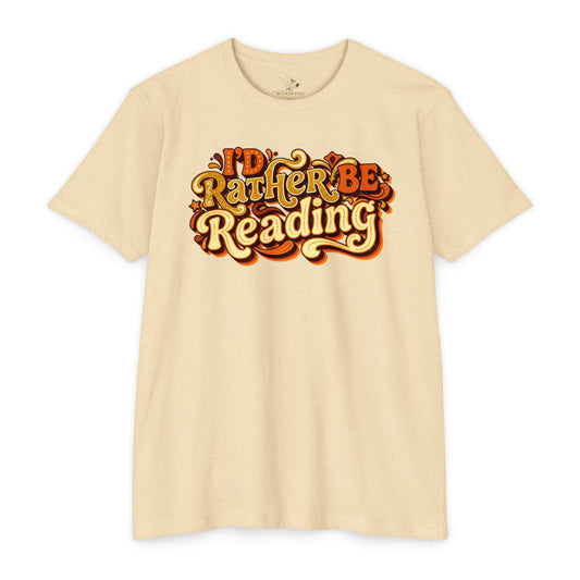 I'd Rather Be Reading T-Shirt – Retro Book Lover Tee