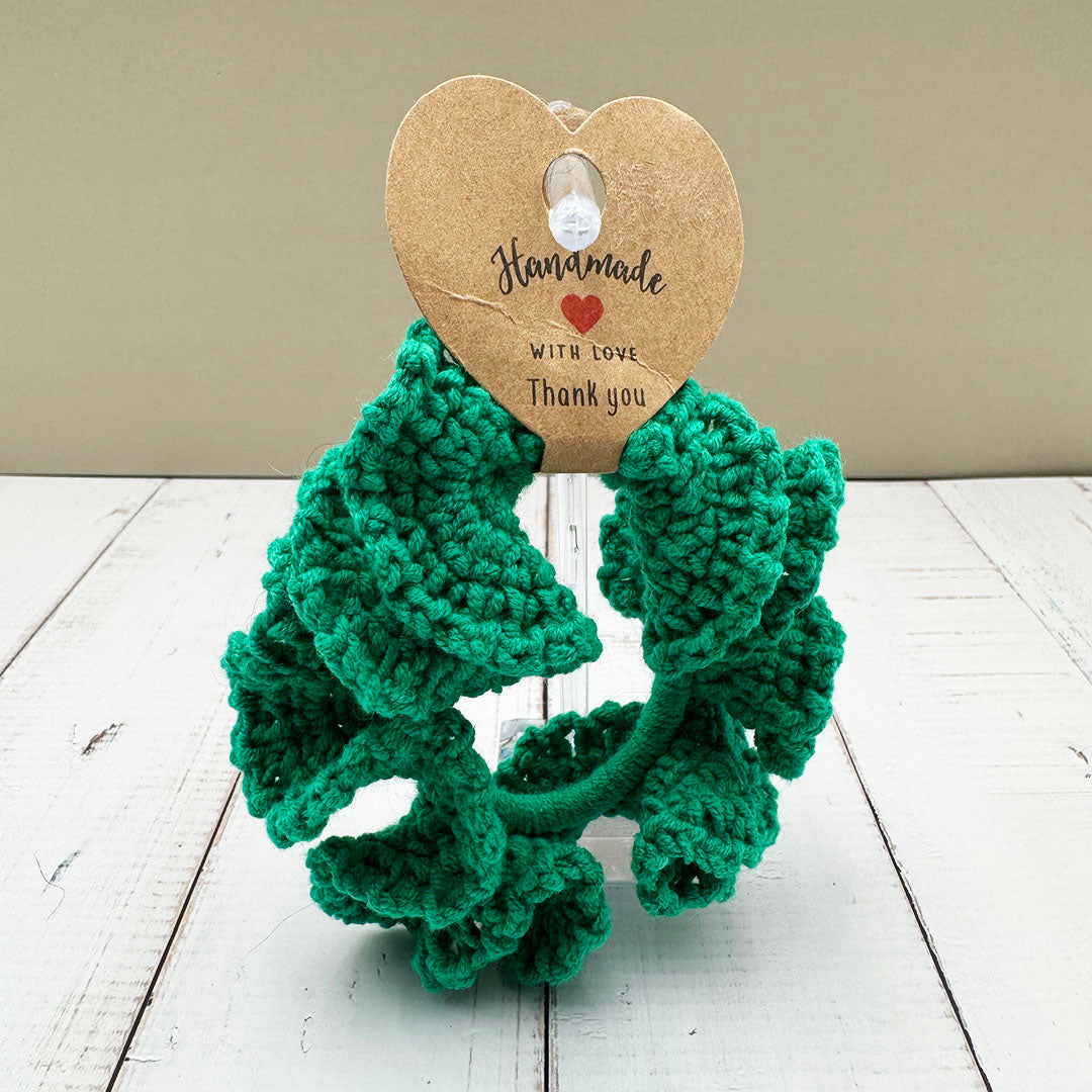 Cozy Crocheted Scrunchies – Handmade Hair Ties for Book Lovers