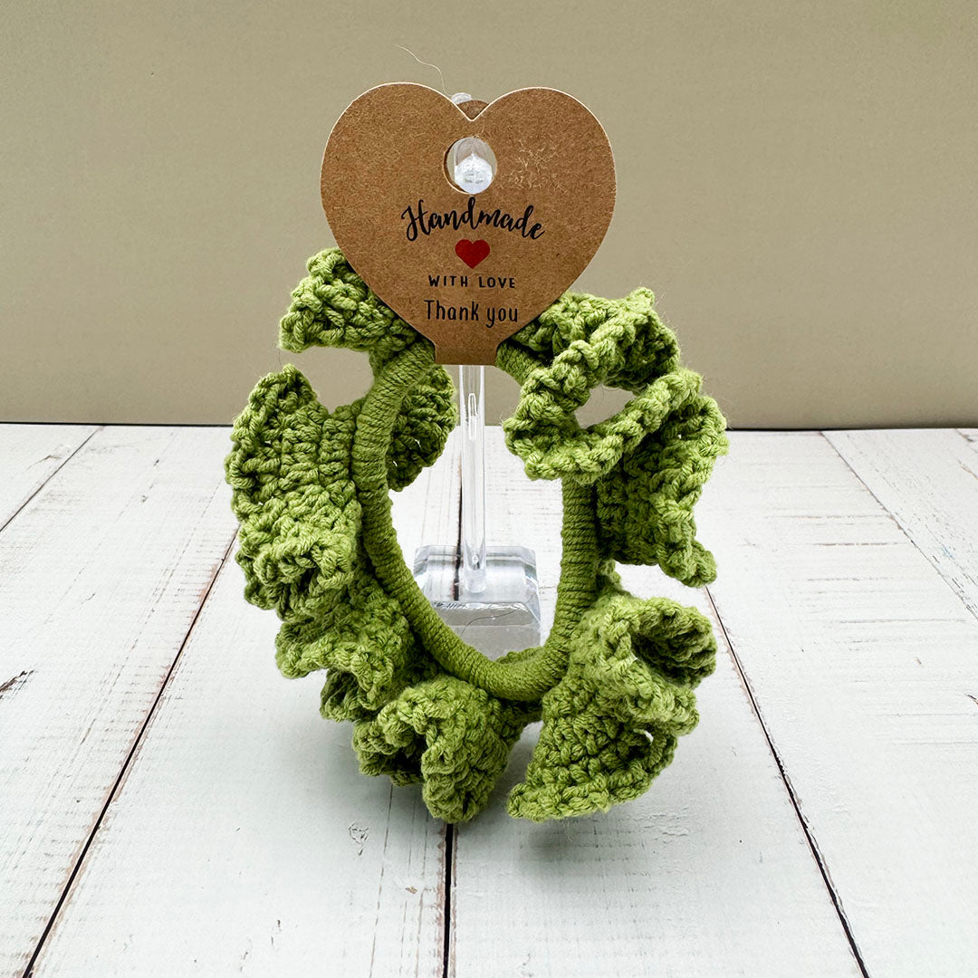 Cozy Crocheted Scrunchies – Handmade Hair Ties for Book Lovers