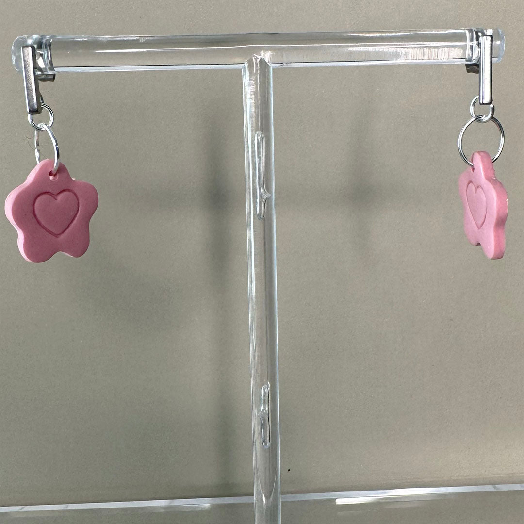 Candy Heart Earrings – Pastel Polymer Clay Collection