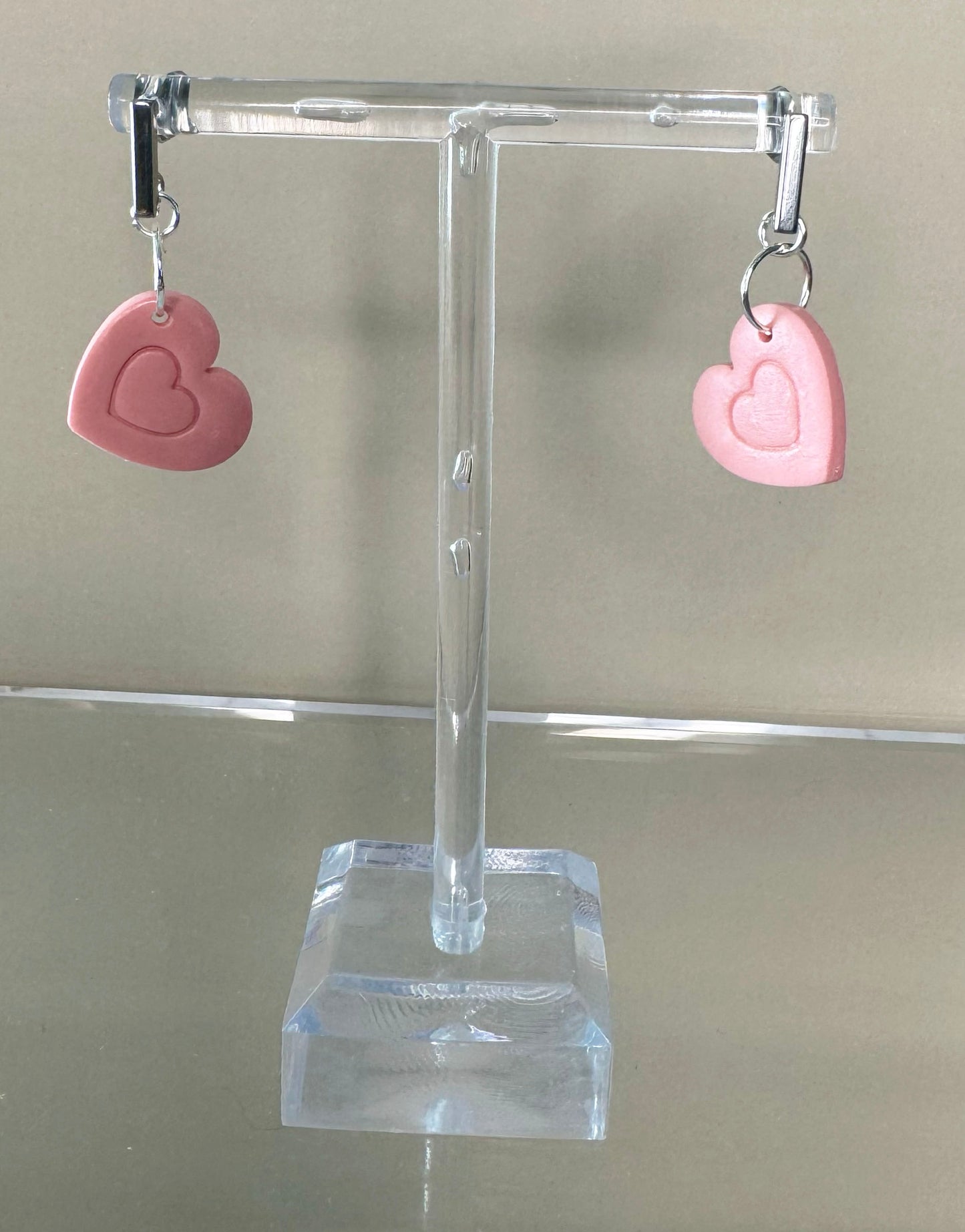 Candy Heart Earrings – Pastel Polymer Clay Collection