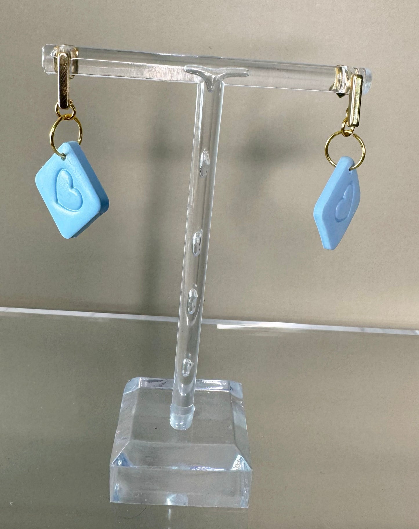 Candy Heart Earrings – Pastel Polymer Clay Collection