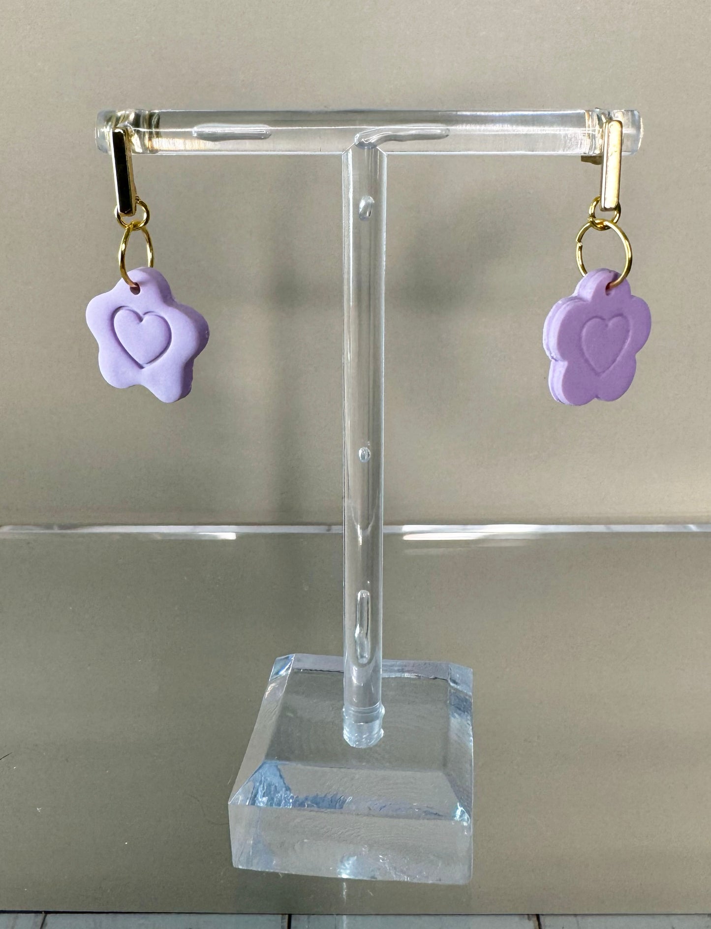 Candy Heart Earrings – Pastel Polymer Clay Collection