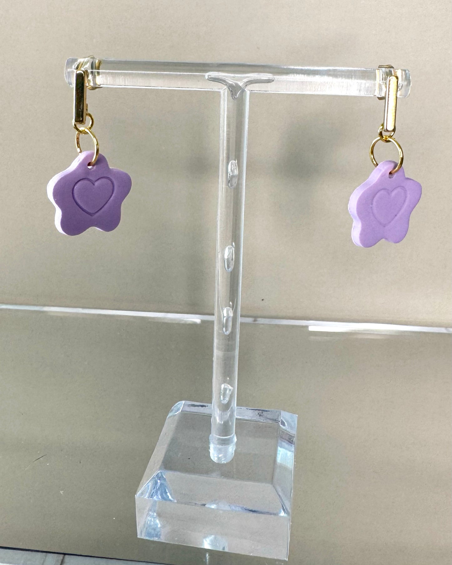 Candy Heart Earrings – Pastel Polymer Clay Collection