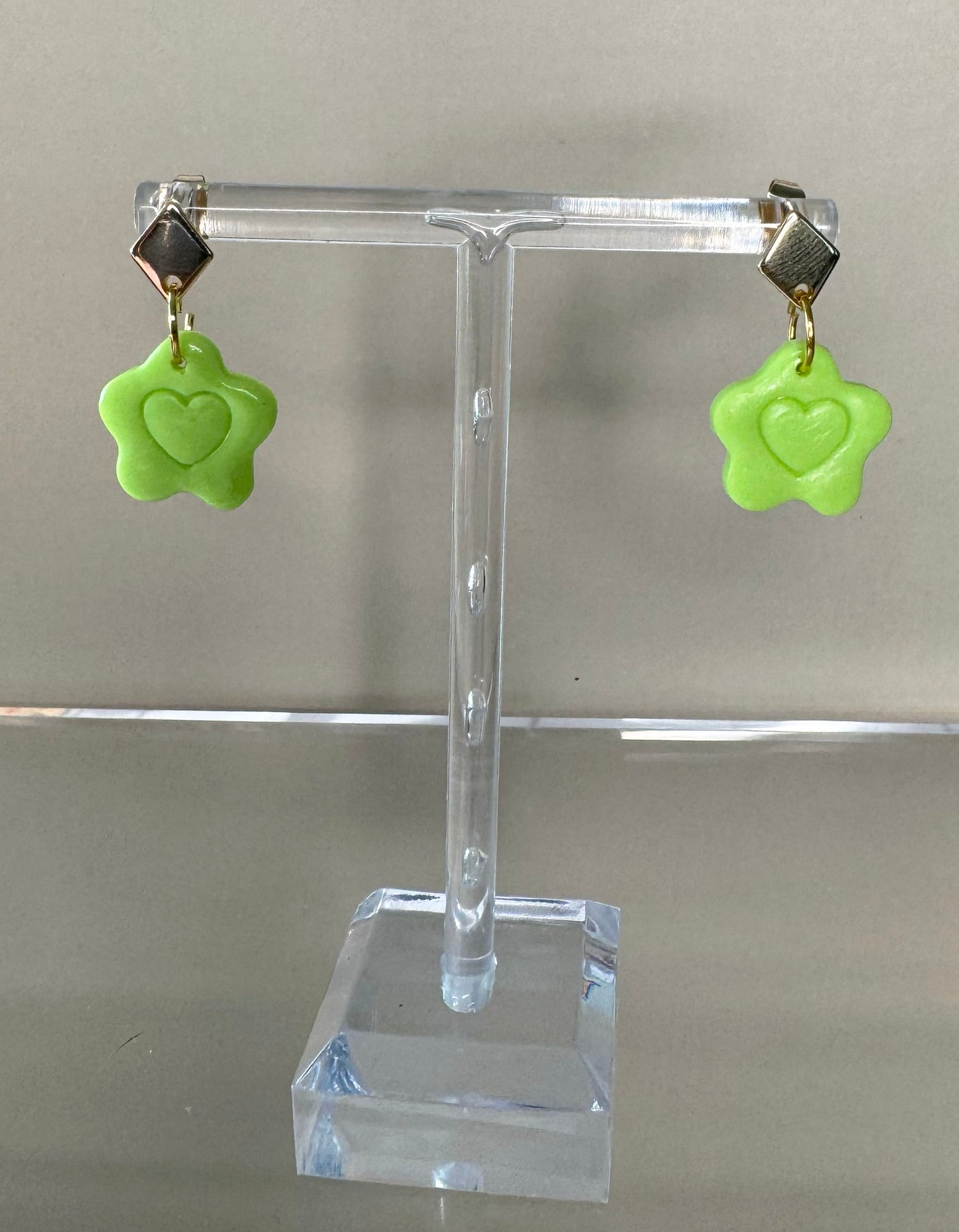 Candy Heart Earrings – Pastel Polymer Clay Collection