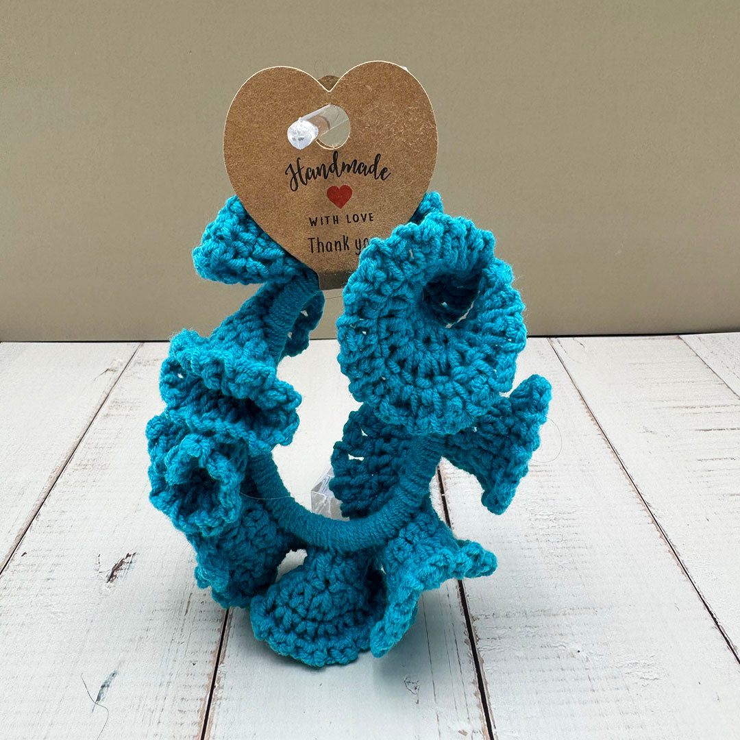 Cozy Crocheted Scrunchies – Handmade Hair Ties for Book Lovers
