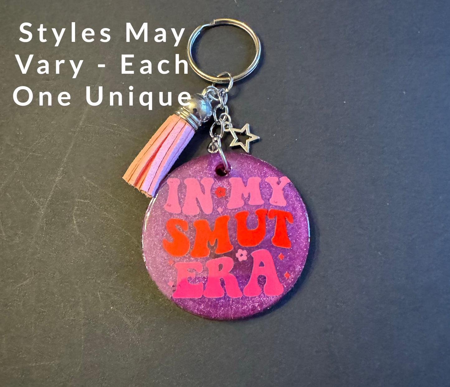 Spicy Bookish Quote Resin Keychain