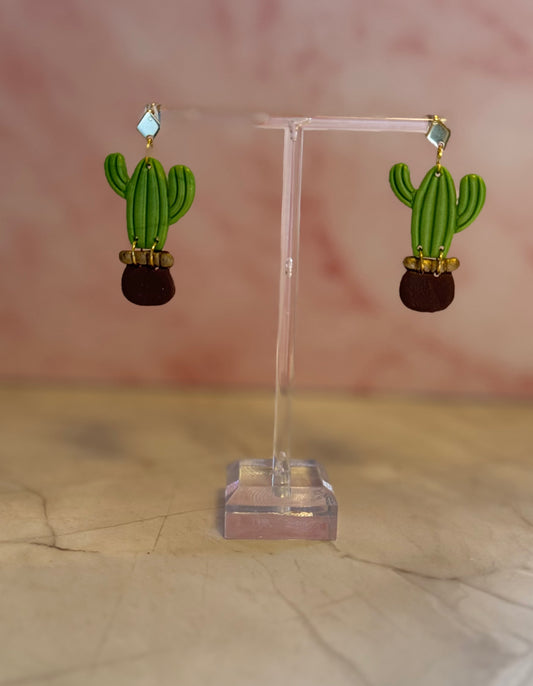 Desert Bloom Earrings – Handmade Cactus Collection